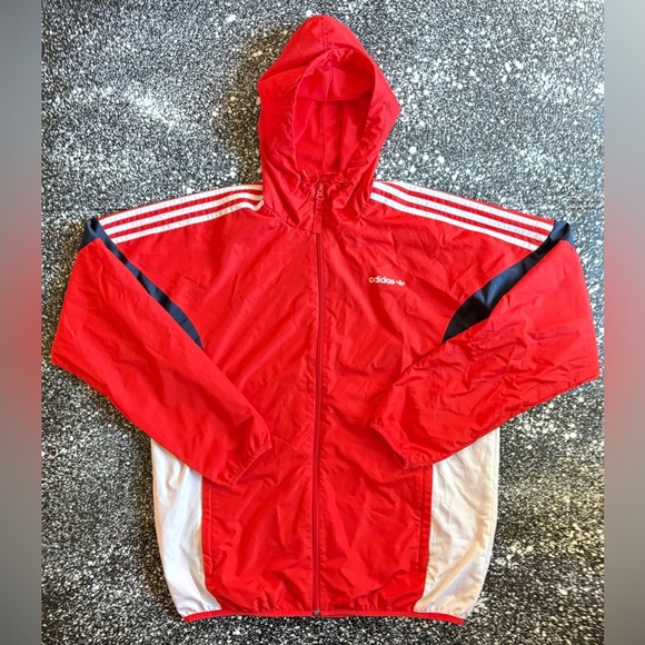 adidas Full Zip Windbreaker Jacket Size Medium - Picture 1 of 5